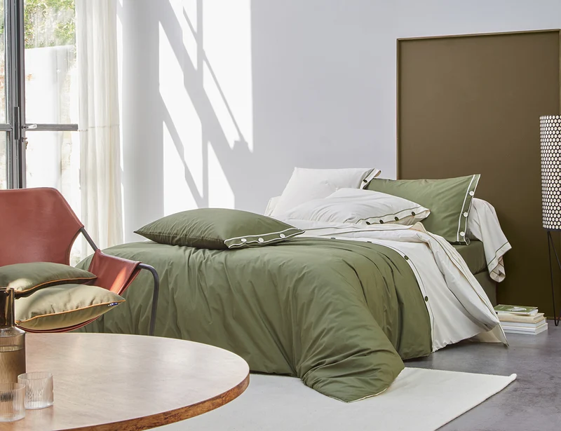 TANDEM Mousse/Neige - Percale de coton bio