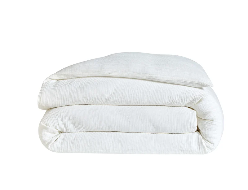 Drap plat Gaze de coton - COSY Craie