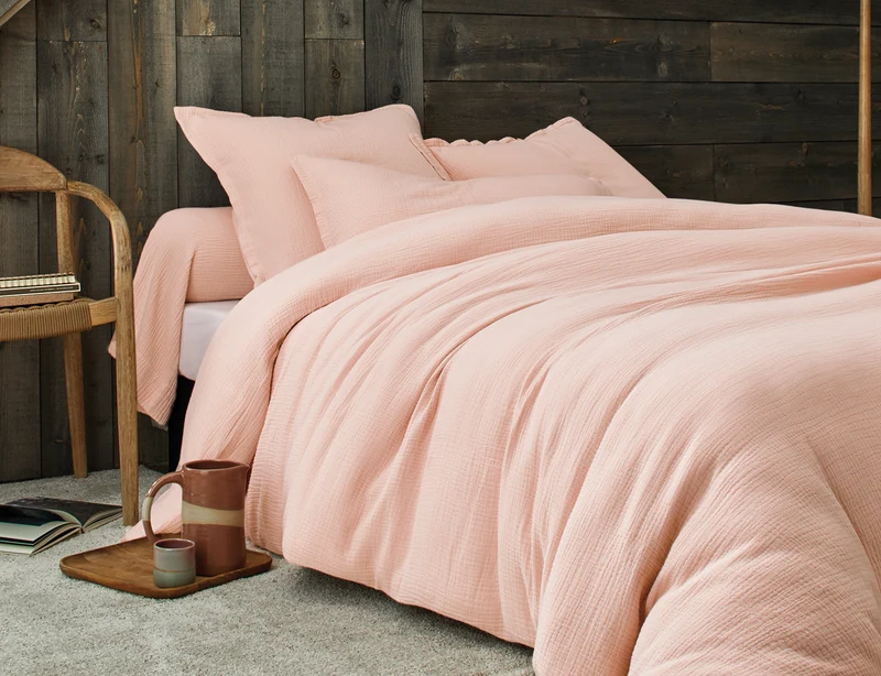 COSY Rose Thé - Double gaze de coton