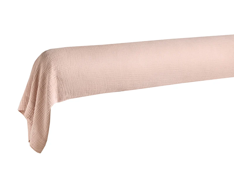 Taie de traversin Gaze de coton - COSY Rose Thé