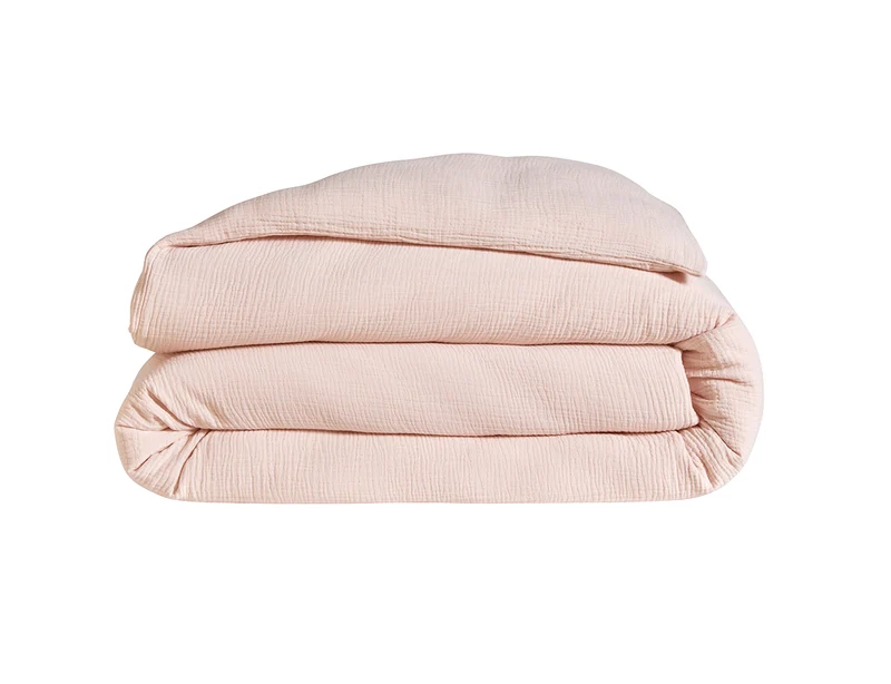 Drap plat Gaze de coton - COSY Rose Thé