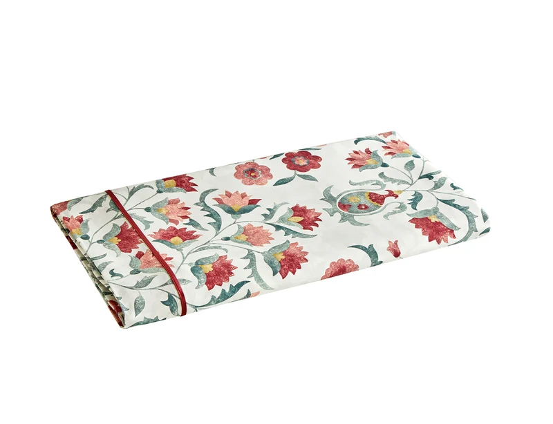Drap plat - JARDIN ORIENTAL Carmin