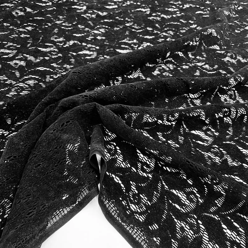 Tissu Dentelle Guipure, Velours Dévoré - Newcastle