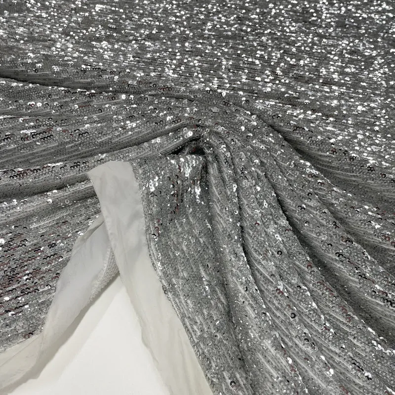 Tissu Satin Brodé, Paillettes - Marilyn