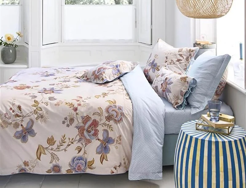 Parure Percale de coton - CECE FIORE White