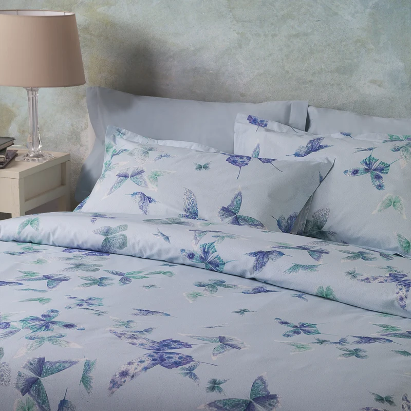 Copriletto Primaverile butterfly Moderno in Percalle 90 gr/mq