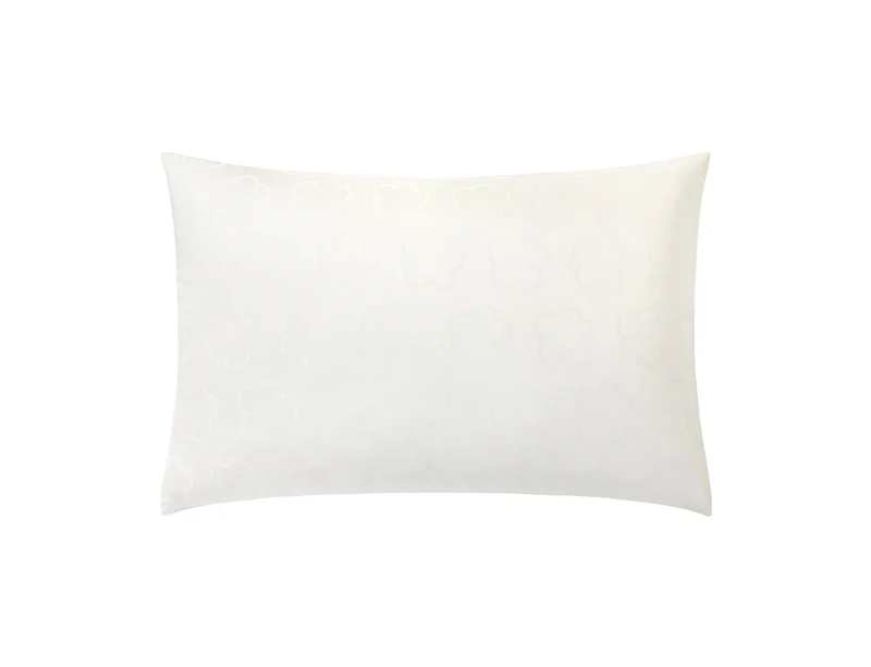 Taie d'oreiller Satin Jacquard - K HANADOT Blanc