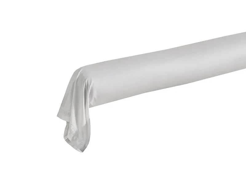 Taie de traversin Satin de coton - HERITAGE Blanc
