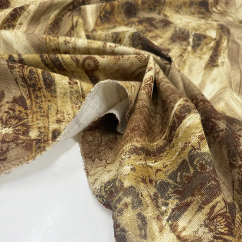 Tissu Velours Milleraies Stretch, Coton - Terrasole