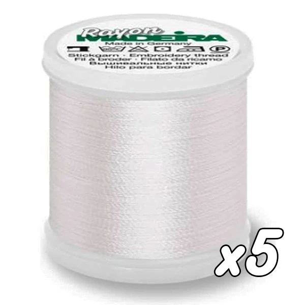 Fil à broder Madeira Rayon n°40 200m x5