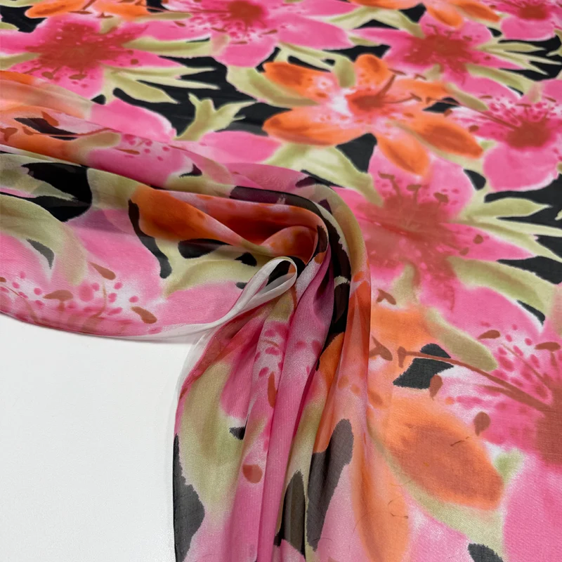 Tissu Mousseline, Soie - Fiorenza