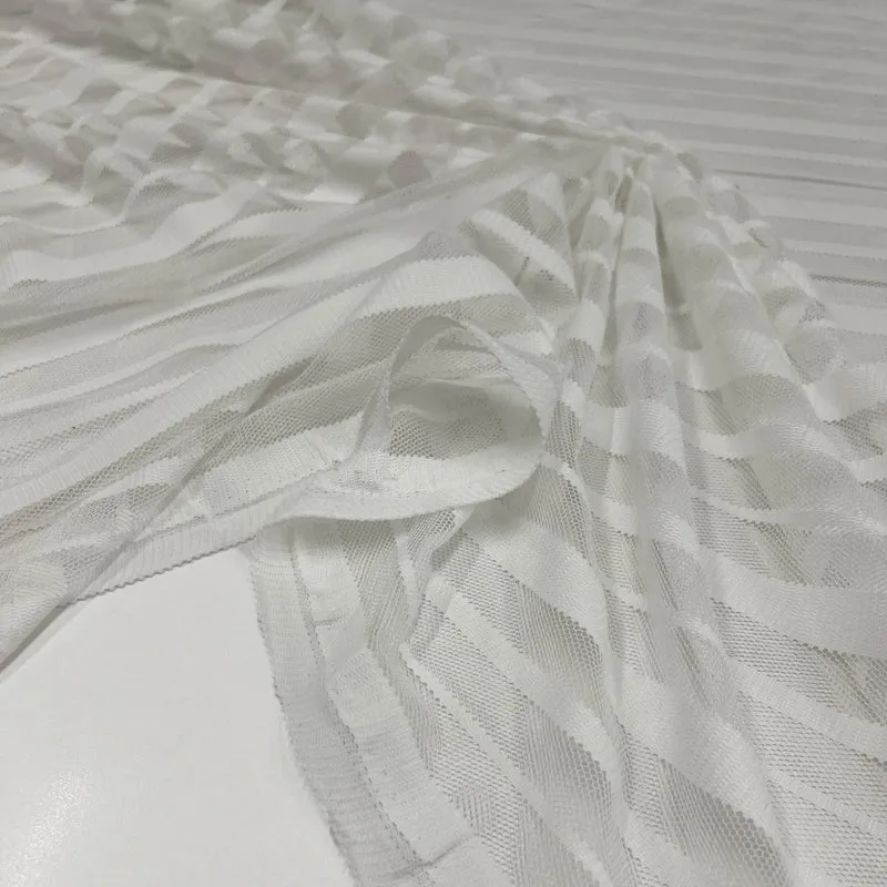 Tissu Dentelle Résille Ruban - Ibis