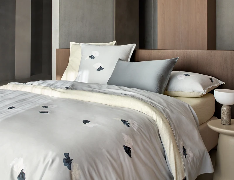 MOONFLOWER Gris - Satin de coton