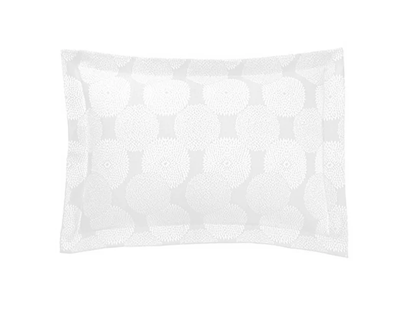 Taie d'oreiller Coton et Polyester - DAHLIA Blanc