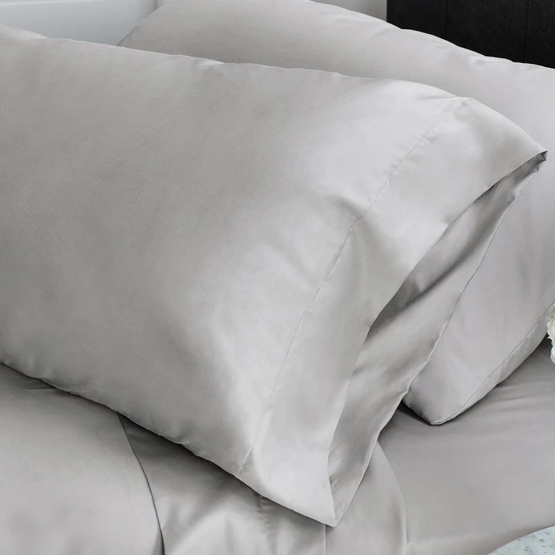 Lits articulés indépendants | Ensemble draps en rayonne de bambou satiné