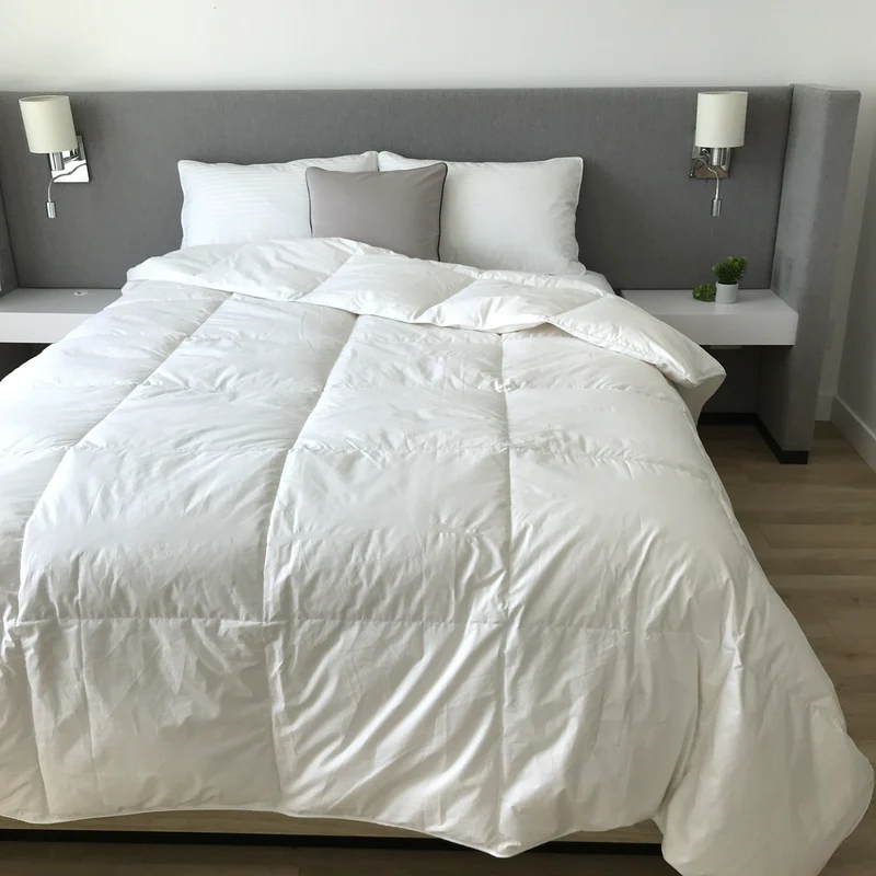 Couette Doux confort duvet de canard blanc canadien bithermique