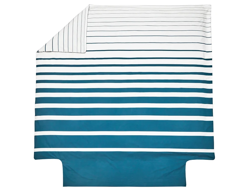 Housse de couette Percale de coton - GRAND LARGE Bleu Paon