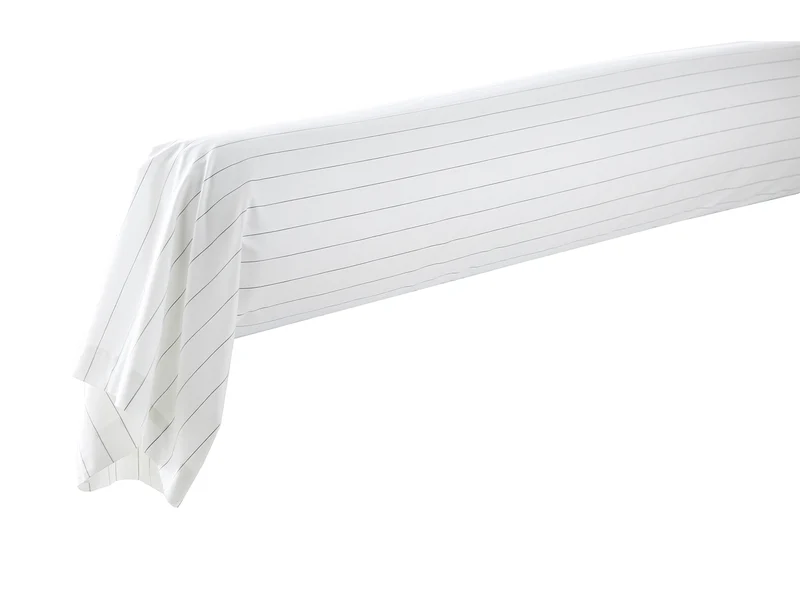 Taie de traversin Percale de coton - GRAND LARGE Acier