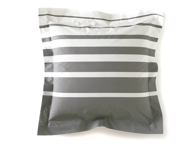 Taie d'oreiller Percale de coton - GRAND LARGE Acier