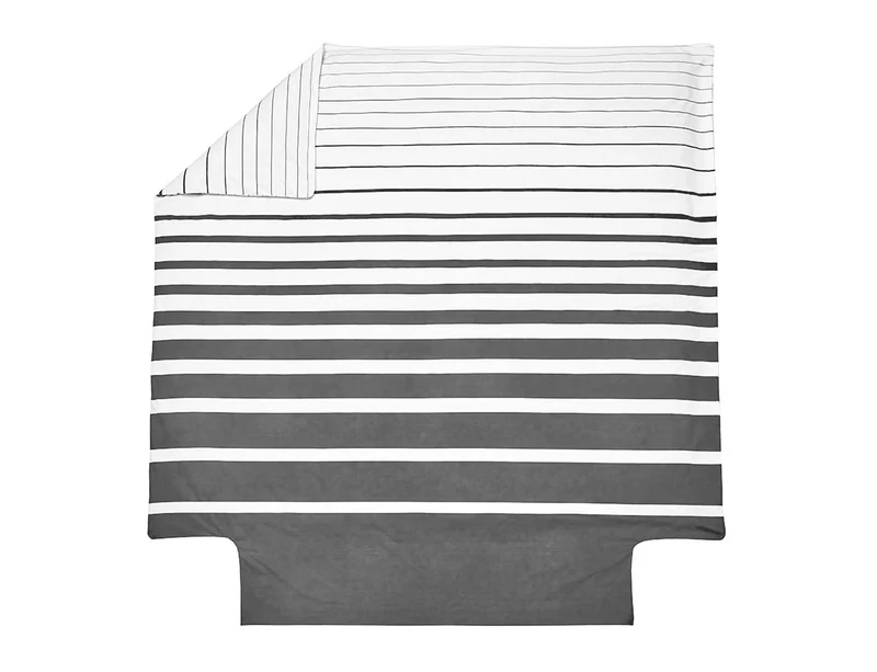 Housse de couette Percale de coton - GRAND LARGE Acier