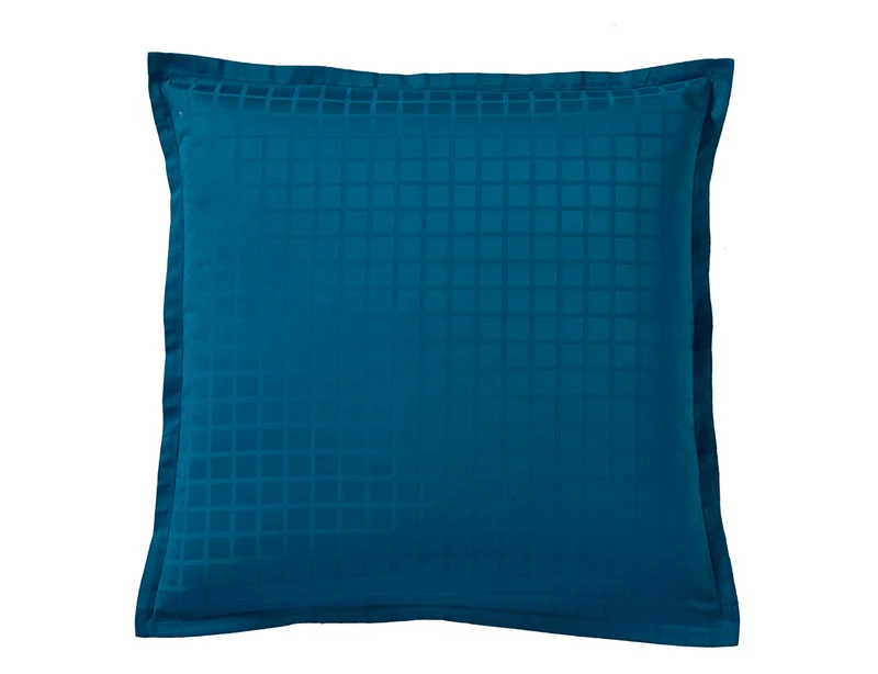 Taie d'oreiller Satin jacquard - PALACE Bleu Paon