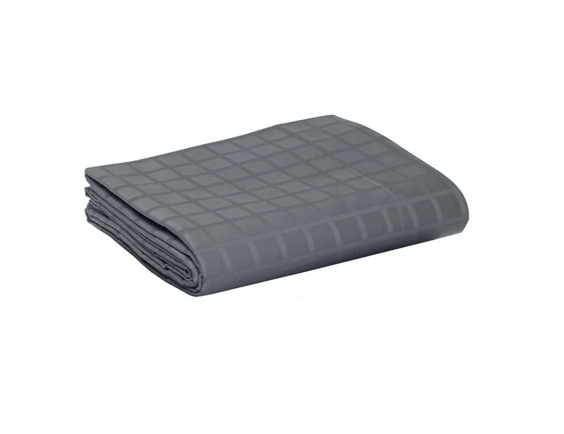 Drap plat Satin jacquard - PALACE Ardoise