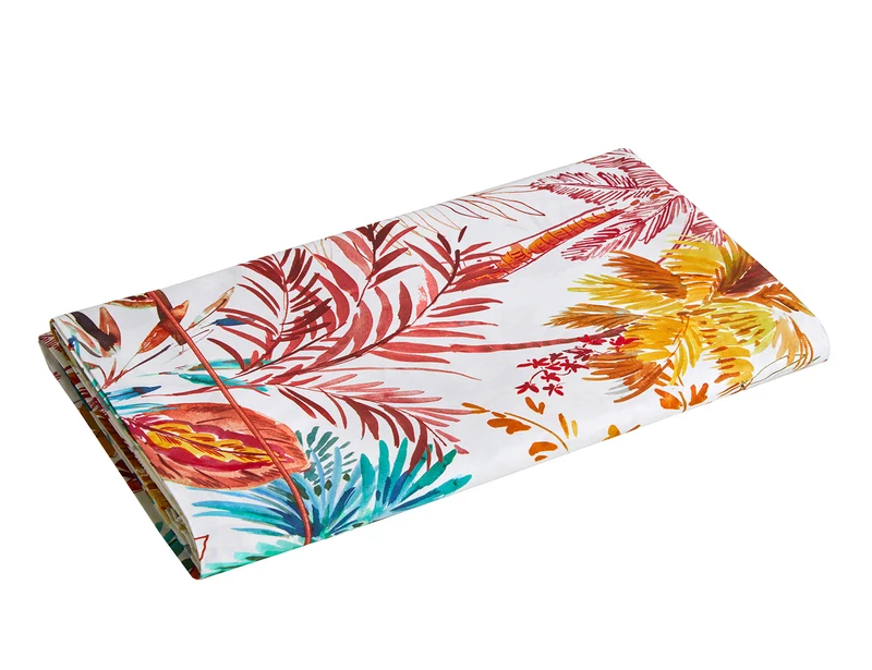 Drap plat Satin de coton - PALMERAIE Tomette