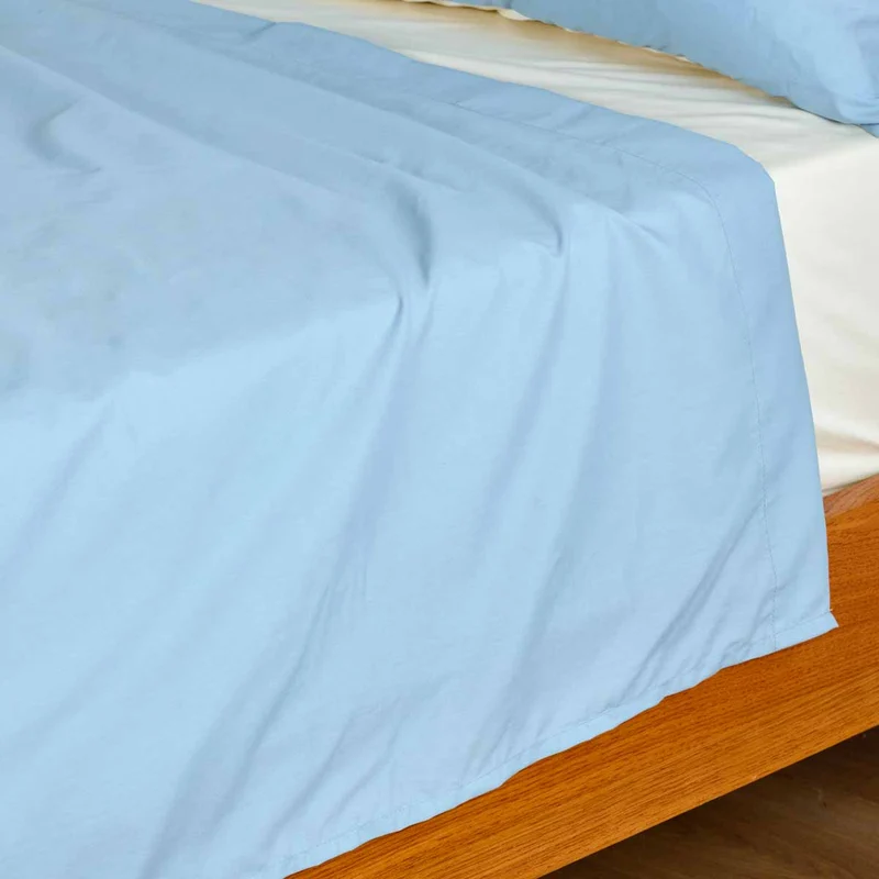 Parure Drap plat | Blanc des Prés - Percale de coton 70 fils