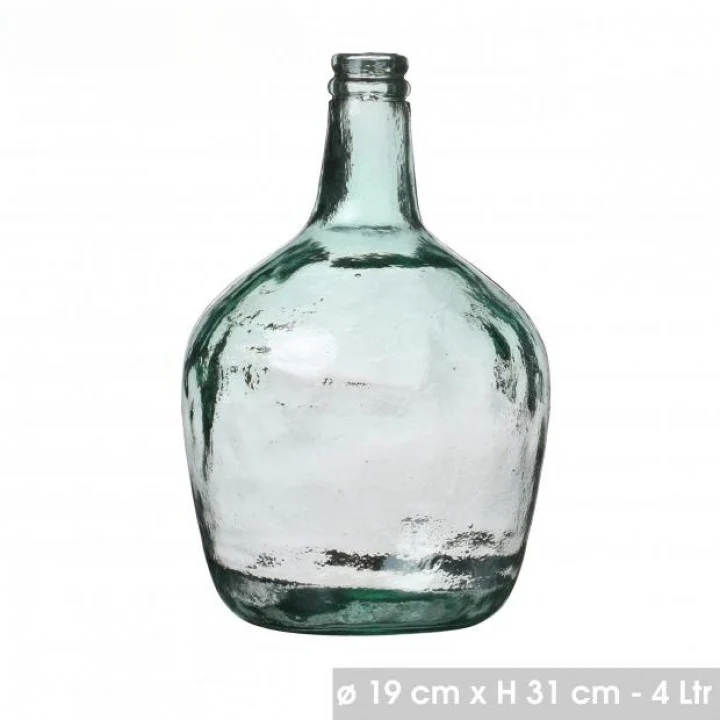 VASE DAME JEANNE 4L TRANSPARENT VERRE RECYCLÉ