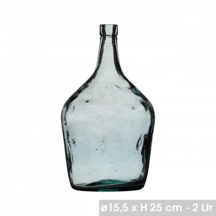 VASE DAME JEANNE 2L TRANSPARENT VERRE RECYCLÉ
