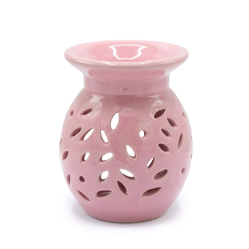 Brûleur à Huile Floral céramique - Rose
