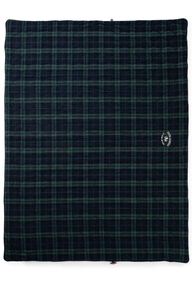 Couverture matelassée en flanelle à carreaux