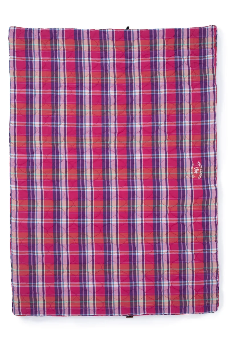 Couverture matelassée à carreaux