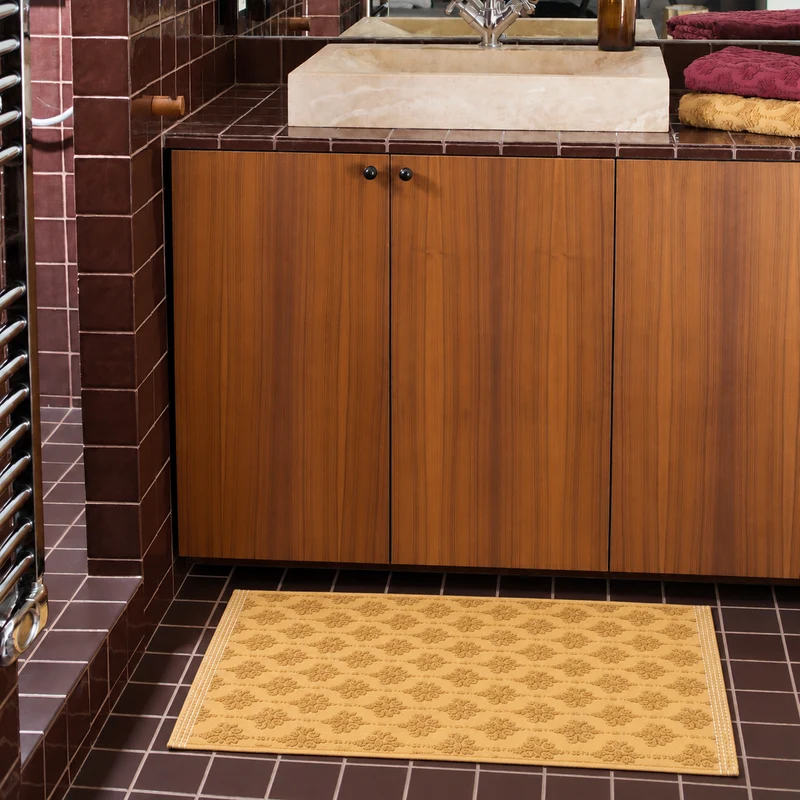 Tapis de bain Néroli - Éponge jacquard ciselée - 900 g/m²