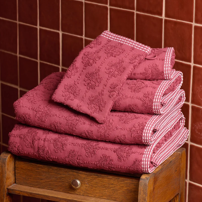 Linge de bain Néroli - Éponge jacquard ciselée 550g/m²