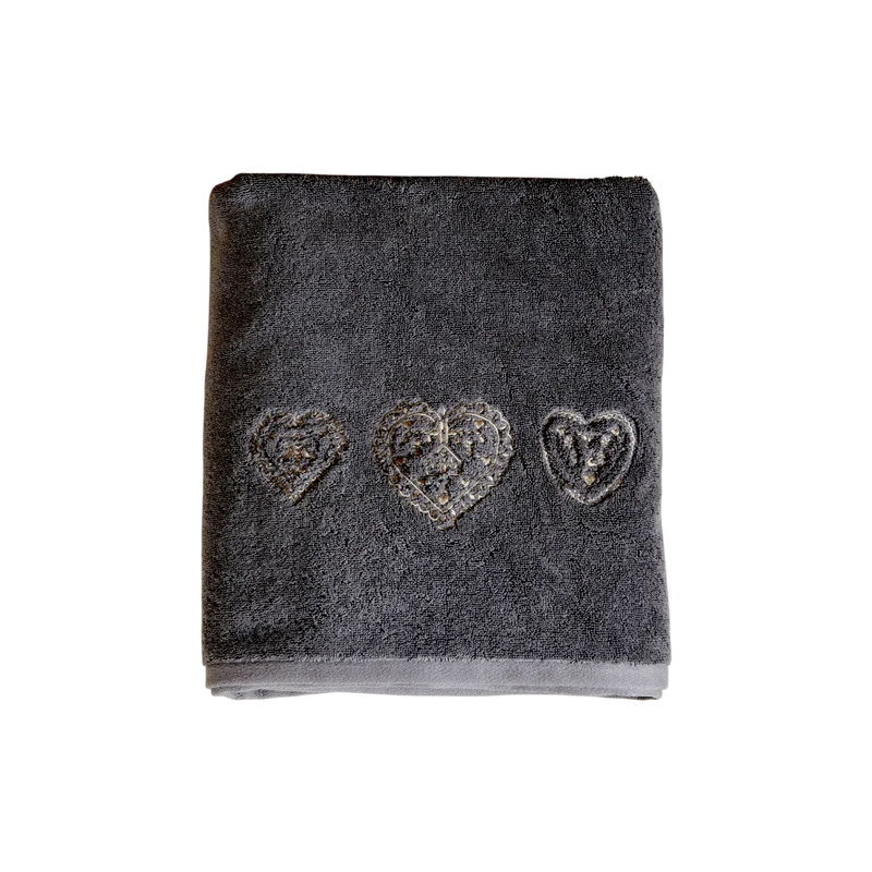 Drap de douche Nuit au Chalet - Coton 600g/m²
