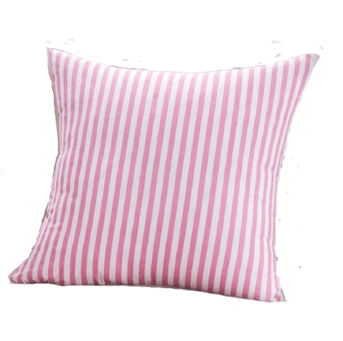 Housse de coussin 60x60 Rose et Blanc