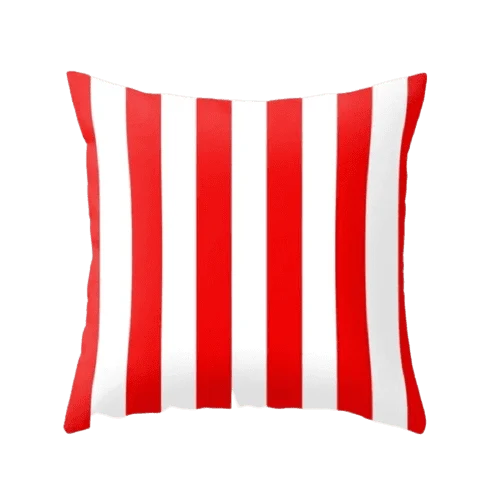 Housse de coussin 45x45 Rouge et Blanc
