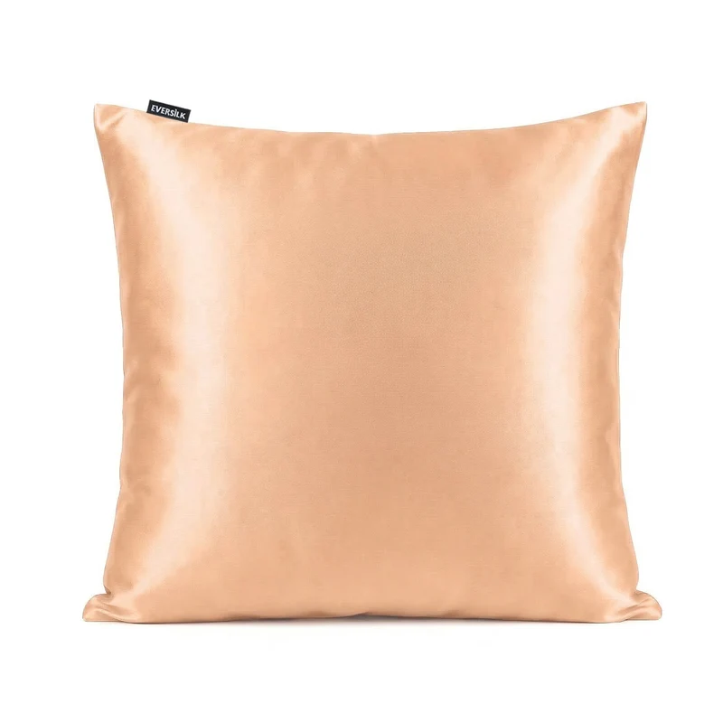 🎁 Taie d’oreiller en soie de mûrier 65x65 cm - Abricot (100% off)