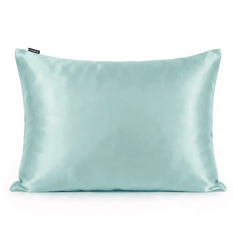 🎁 Taie d’oreiller en soie de mûrier 50x70 cm - Vert d’eau (100% off)