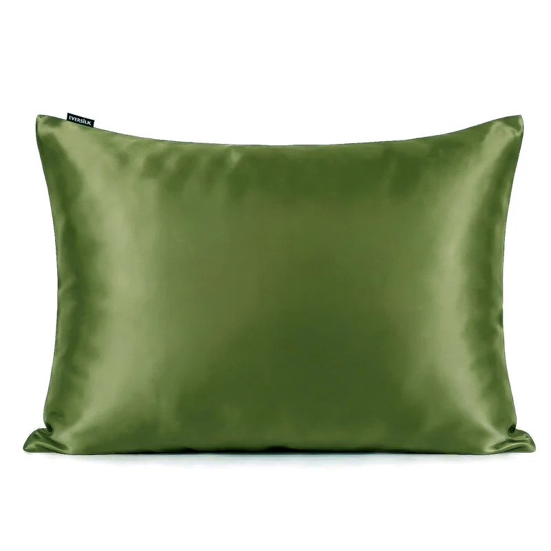 🎁 Taie d’oreiller en soie de mûrier 50x70 cm - Olive (100% off)
