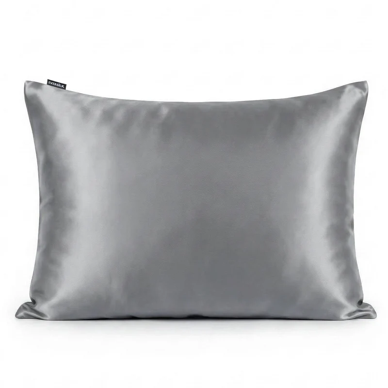 🎁 Taie d’oreiller en soie de mûrier 50x70 cm - Gris Ultime (100% off)