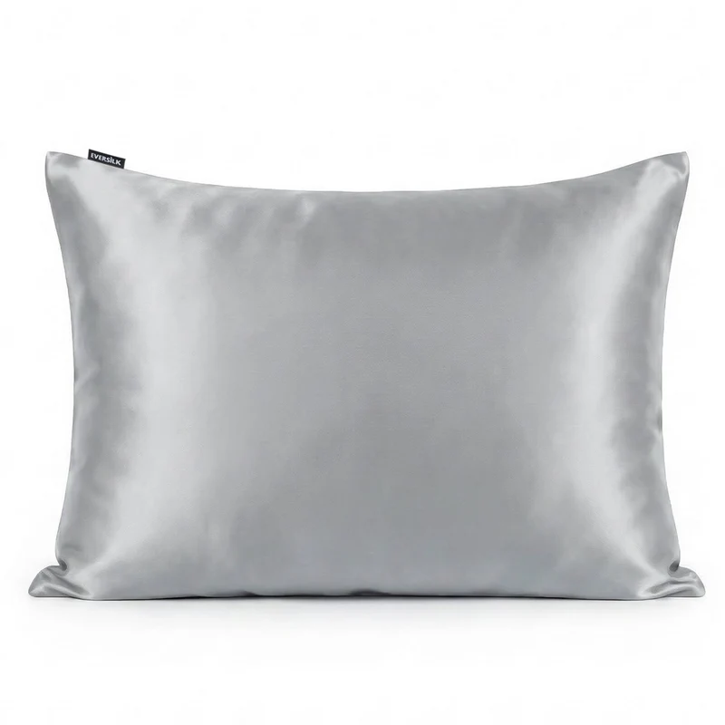 🎁 Taie d’oreiller en soie de mûrier 50x70 cm - Gris Perle (100% off)