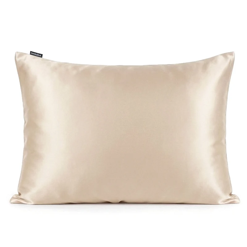 🎁 Taie d’oreiller en soie de mûrier 50x70 cm - Champagne (100% off)
