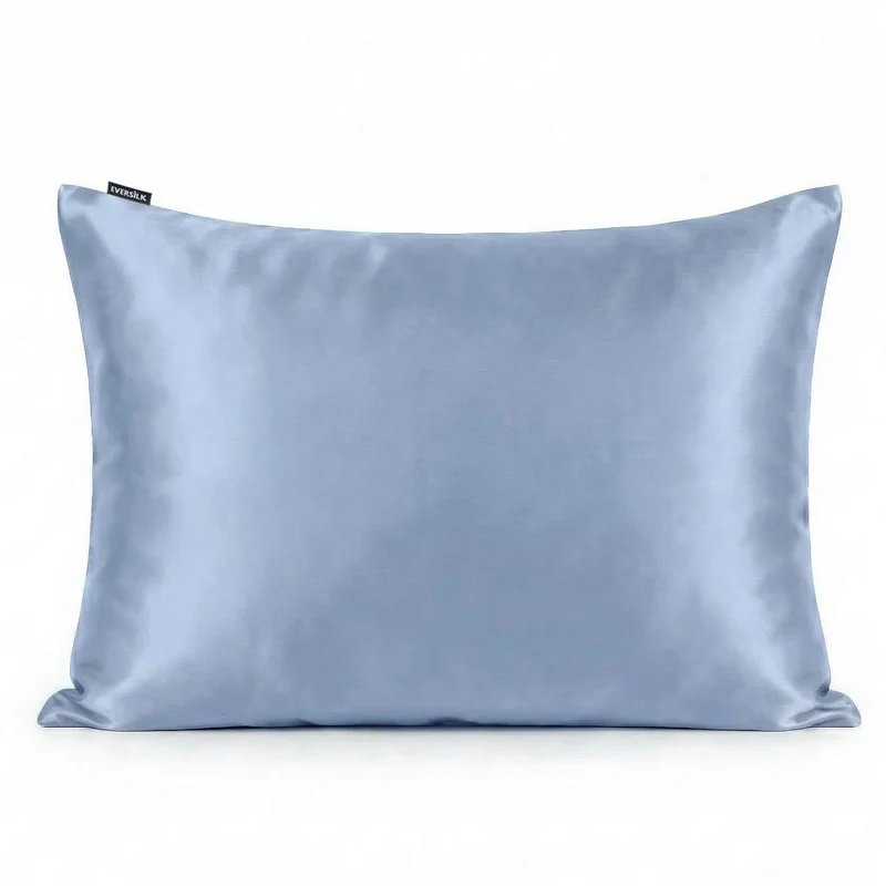 🎁 Taie d’oreiller en soie de mûrier 50x70 cm - Bleu Pâle (100% off)