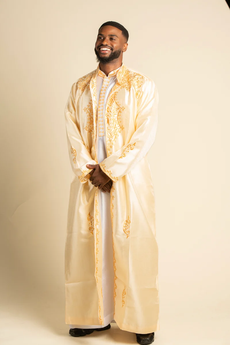 ENSEMBLE QAMIS NAEL - Jaune Poudré Or