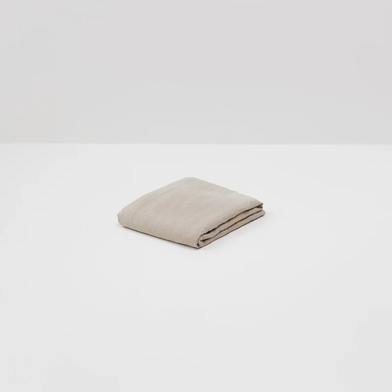 Drap plat en lin lavé 190g/m² • Naturel