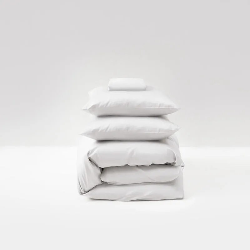 Parure de lit en satin de coton égyptien 300 fils • Gris Galet