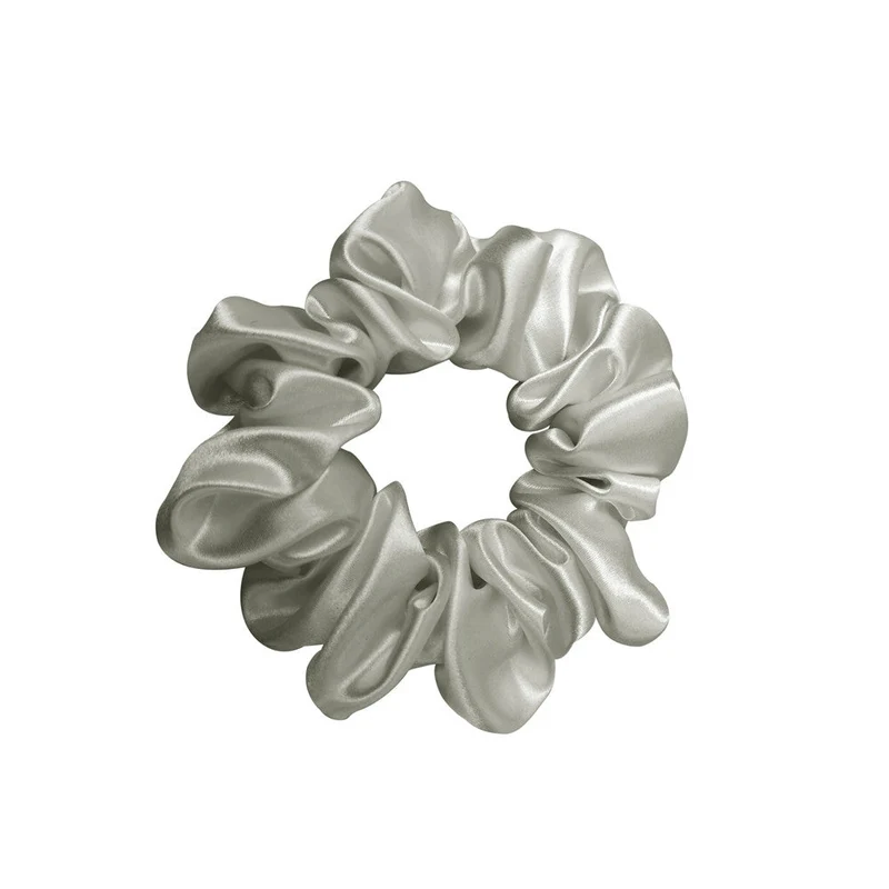Chouchou soie silver