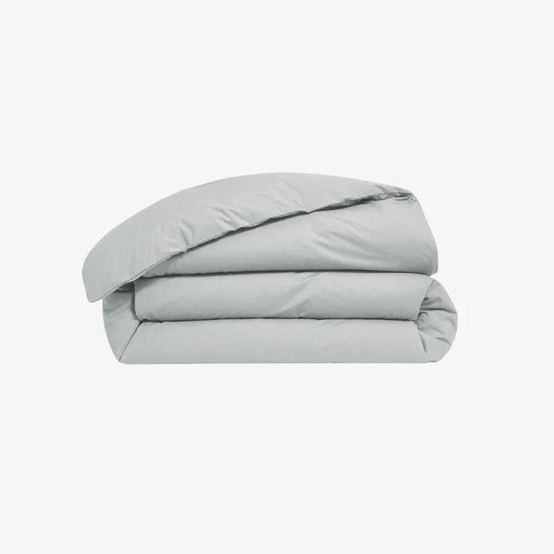 Housse de Couette Satin de Coton 120 fils gris perle